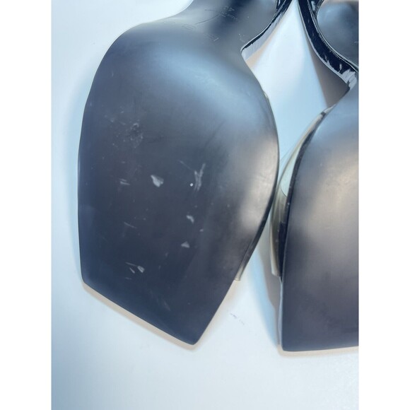 Black Suede Studio Slide Mule Heels In Black Sz 40=US 9 New - Picture 12 of 12